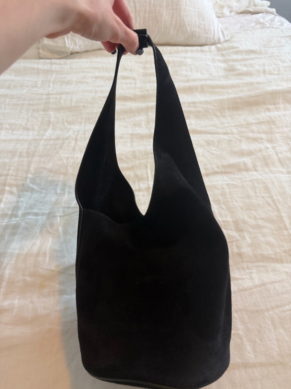 Reformation Black Suede Shoulder Bag